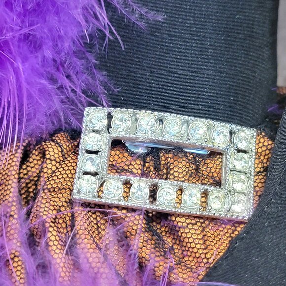 Joe Spencer Gathered Traditions Witch" WINNIE" NWT Purple Boa Rhinestone Belt - Picture 11 of 11